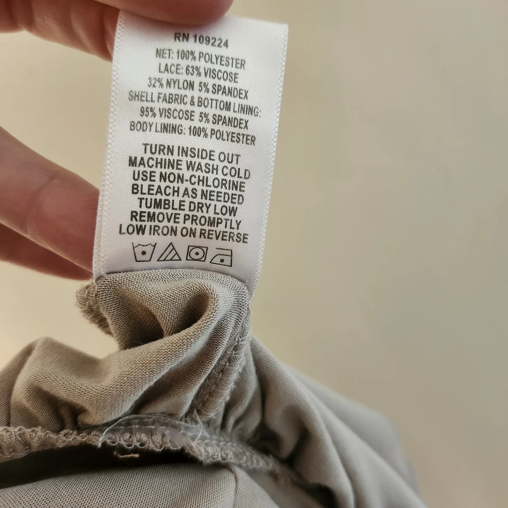 Indigo Soul Beige Long Sleeve Lace Dress - Picture 6 of 8